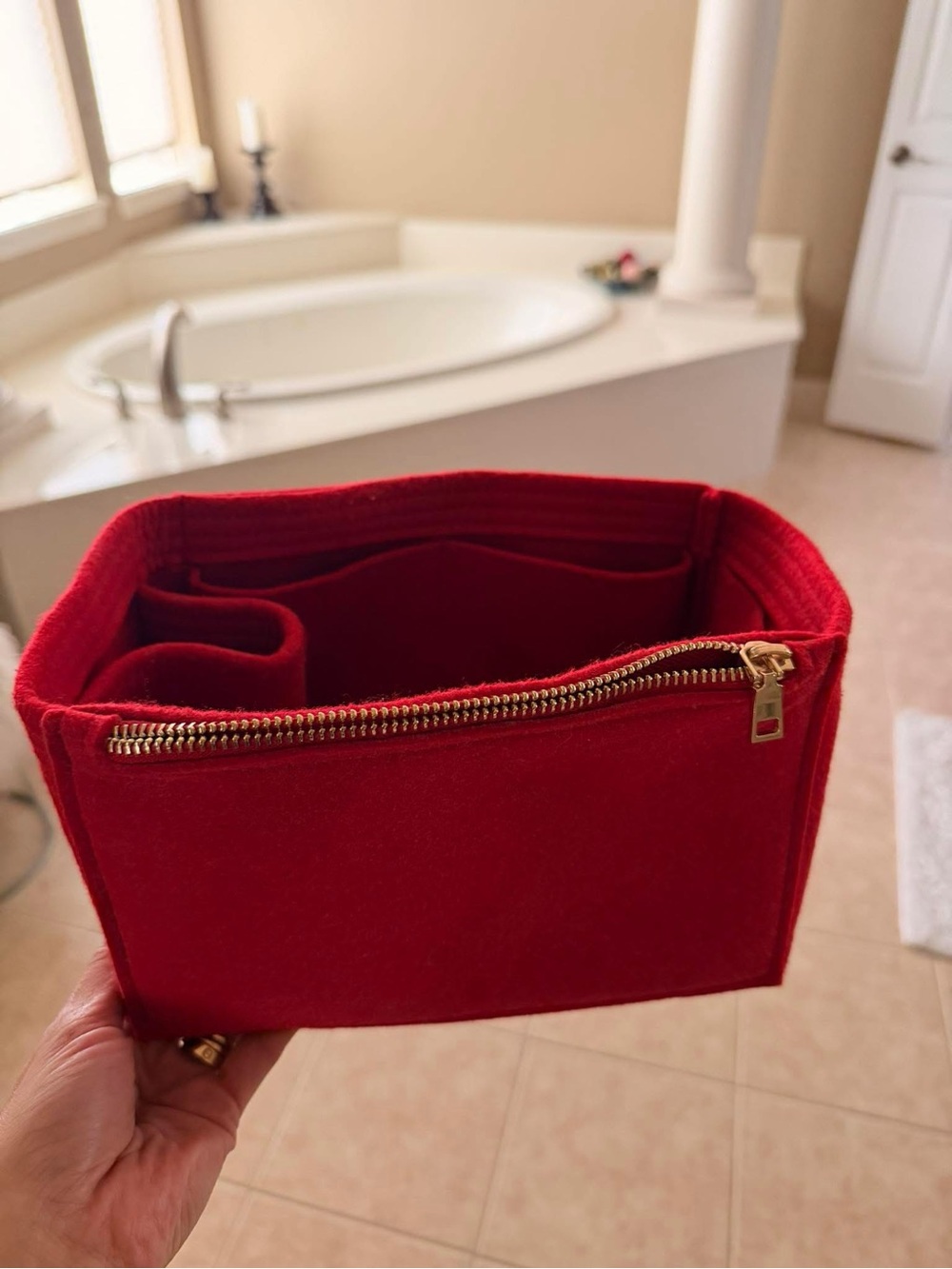 Red Felt Bag SPEEDY 25 INSERT